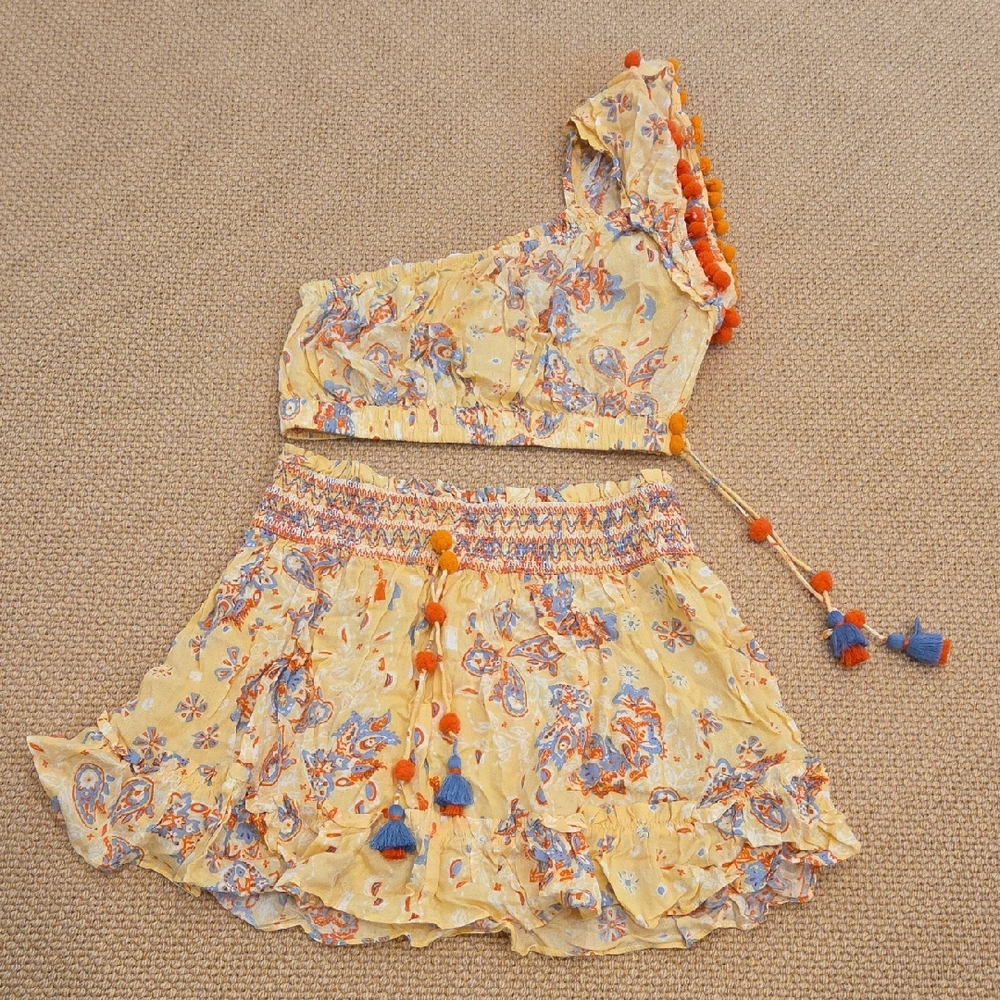 Poupette St. Barth Yellow and Blue Kids Matching Set